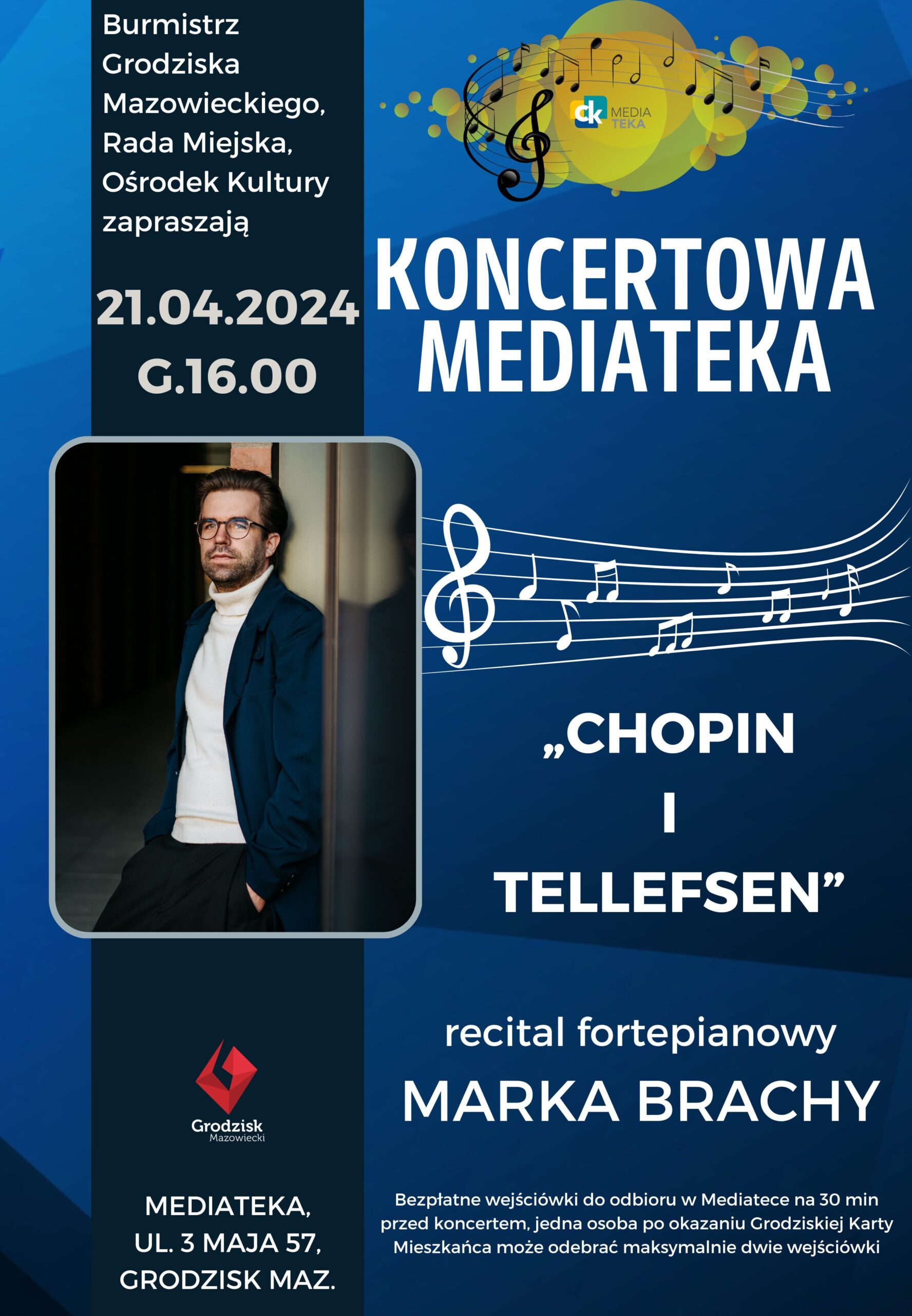 „Chopin i Tellefsen” – recital fortepianowy Marka Brachy
