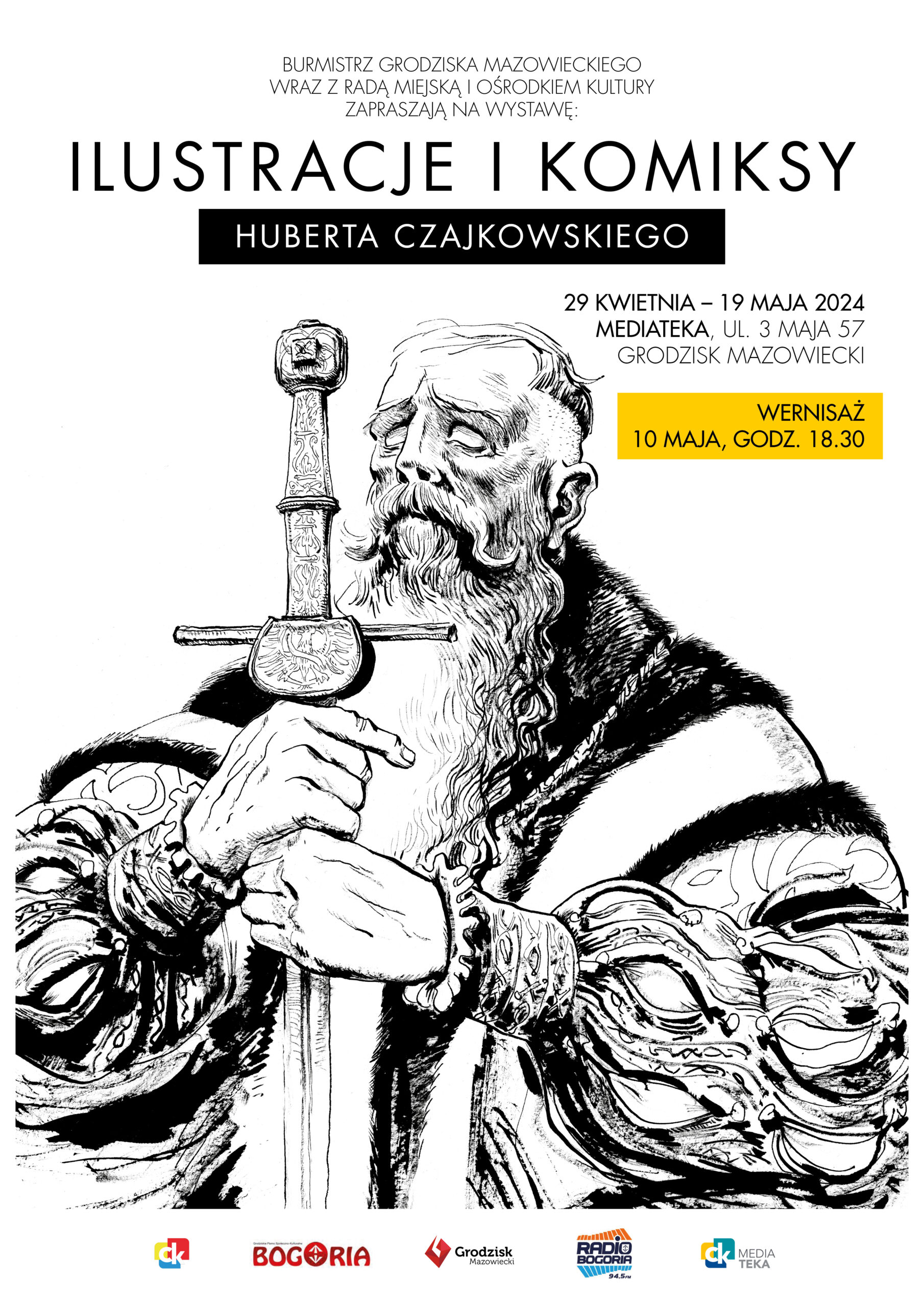 Wernisaż wystawy Huberta Czajkowskiego “Ilustracje i komiksy”